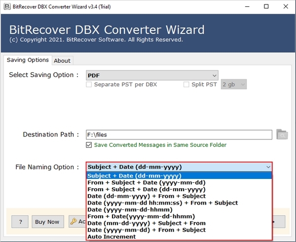 BitRecover DBX Converter Wizard图片12