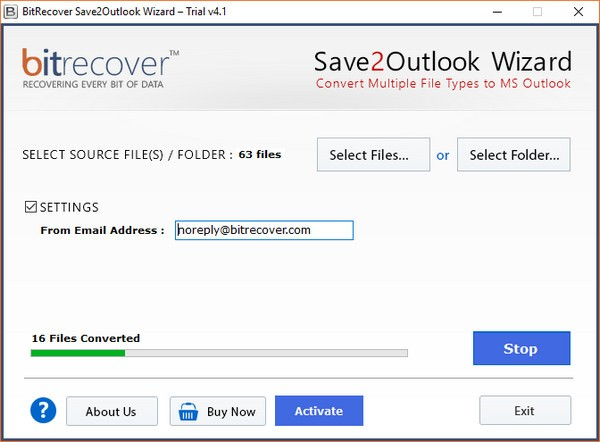 BitRecover Save2Outlook Wizard截图2