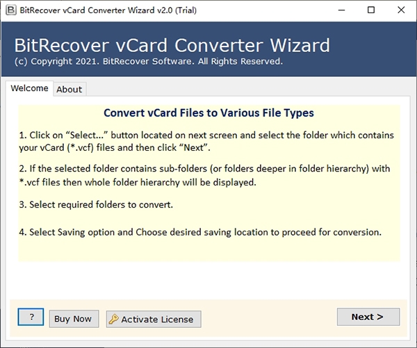 BitRecover vCard Converter Wizard图片