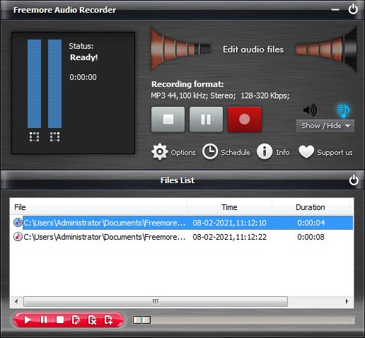 Freemore Audio Recorder图