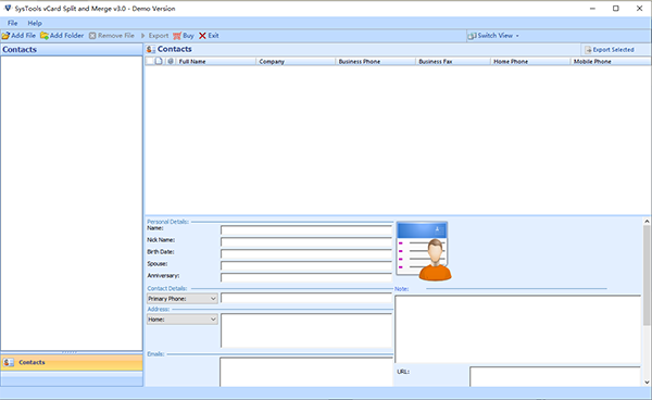 SysTools vCard Split and Merge图片