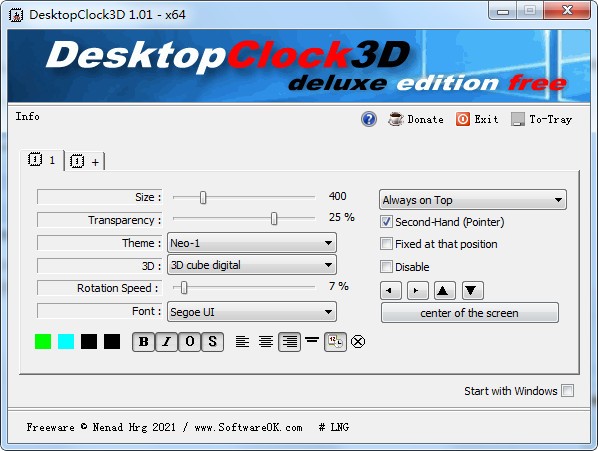 DesktopClock3D桌面时钟软件图片1