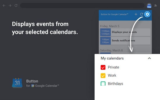 Button谷歌在线日历插件图片