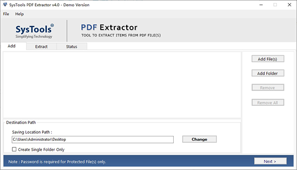 SysTools PDF Extractor图片1
