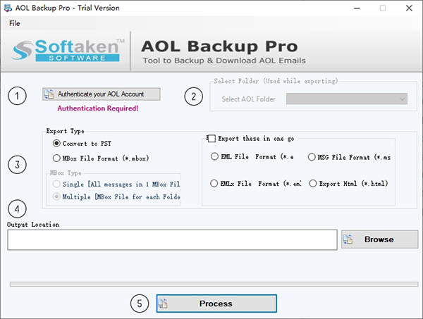 Softaken AOL Backup Pro图片