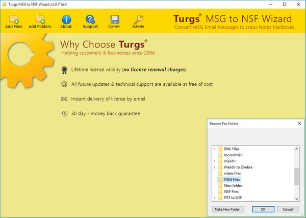 Turgs MSG to NSF Wizard截图1