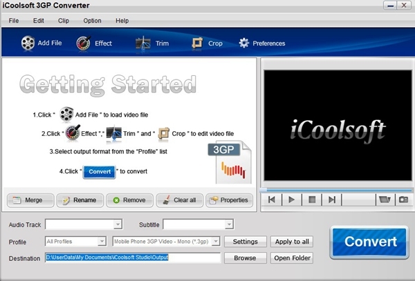 iCoolsoft 3GP Converter软件截图2