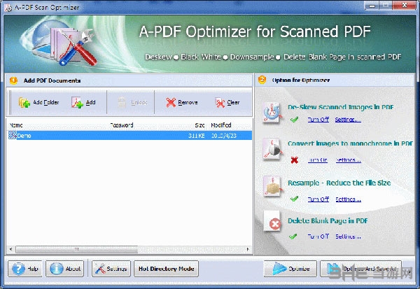 A-PDF Scan Optimizer截图