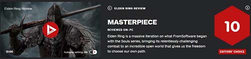 IGN对艾尔登法环的评分及评价