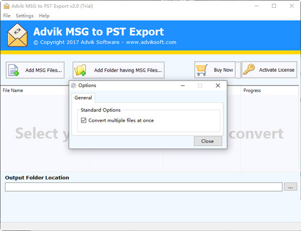 Advik MSG to PST Export1
