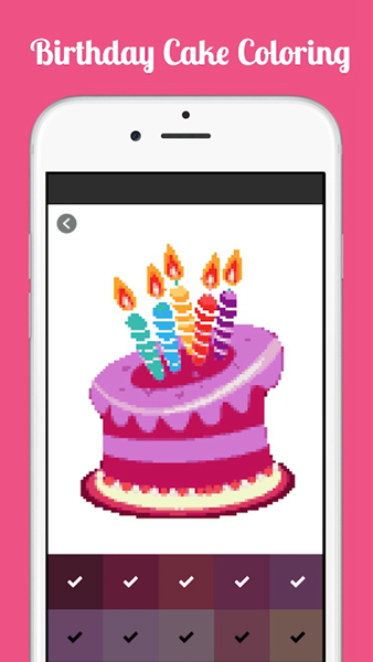 生日蛋糕涂色游戏图片2