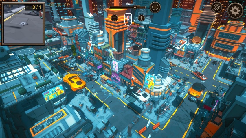 隐藏科幻城市俯视3D