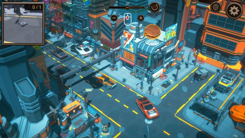 隐藏科幻城市俯视3D