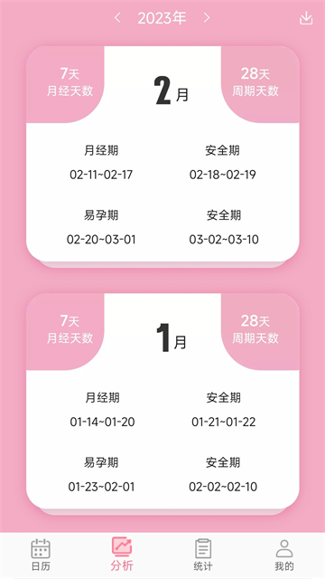 女生例假记录3