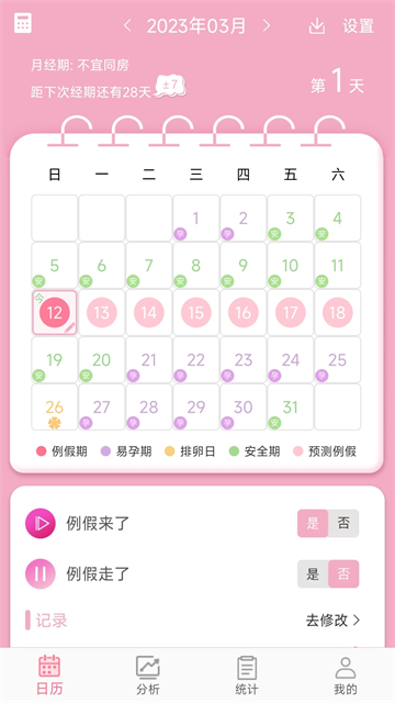 女生例假记录1