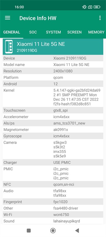 device info hw2