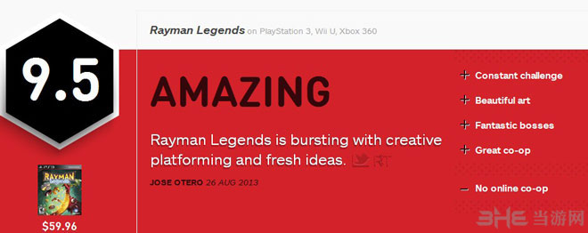 雷曼传奇IGN评分
