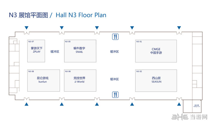 ChinaJoy2015展会现场各大游戏厂商展位分布图2