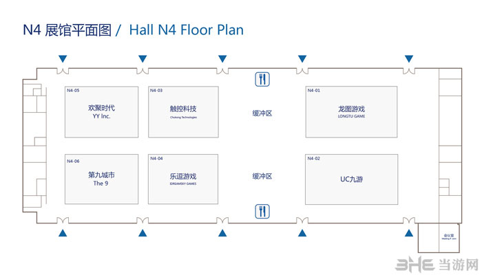 ChinaJoy2015展会现场各大游戏厂商展位分布图3