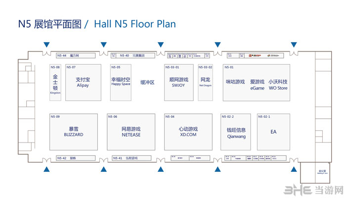 ChinaJoy2015展会现场各大游戏厂商展位分布图4