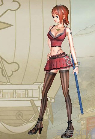 海贼王无双3娜美超短裙黑丝套装mod