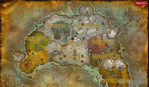 魔兽世界2016万圣节糖罐分布地图5