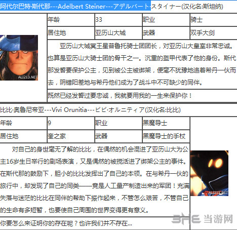 最终幻想9人物资料一览说明 职业武器介绍2
