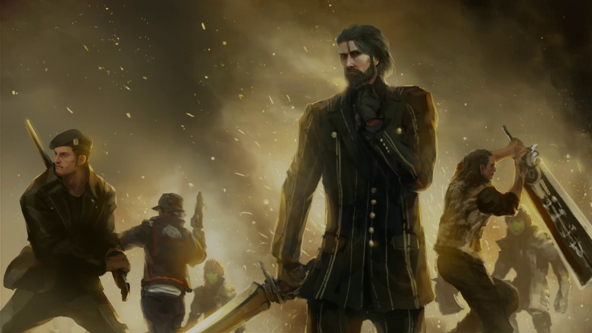 最终幻想15原画 画风精细妹子美腻