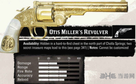 荒野大镖客2Otis Miller的左轮手枪属性图片