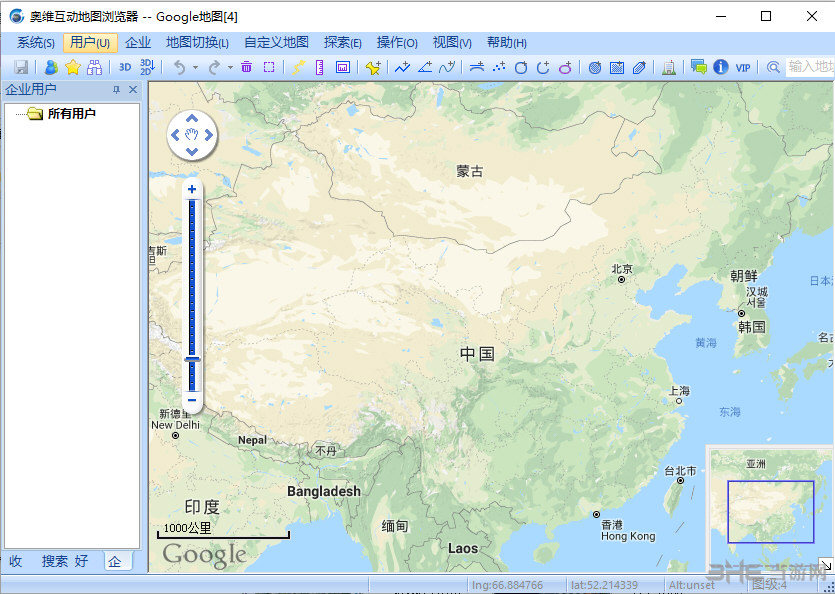 奥维互动地图浏览器界面截图