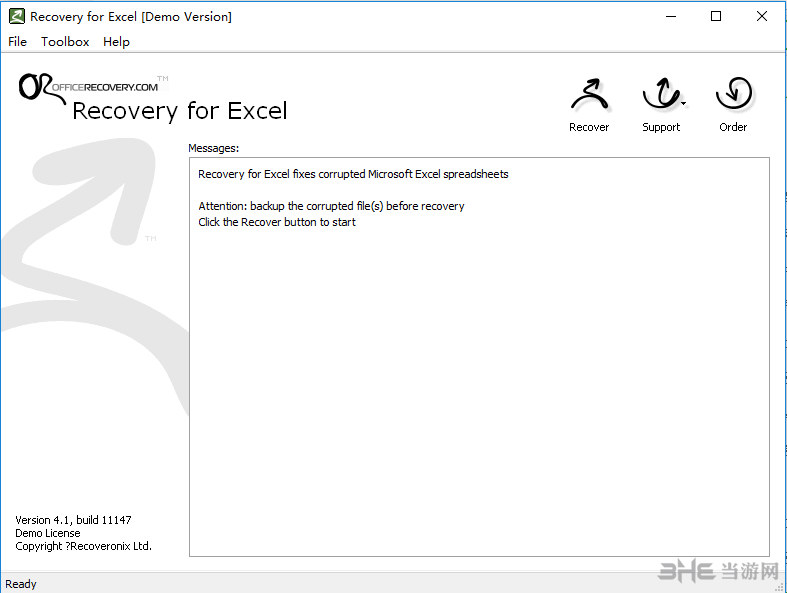 RecoveryforExcel软件界面截图