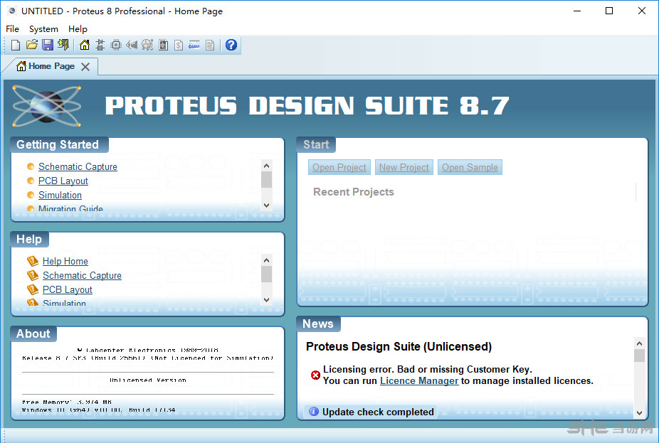 Proteus软件界面截图