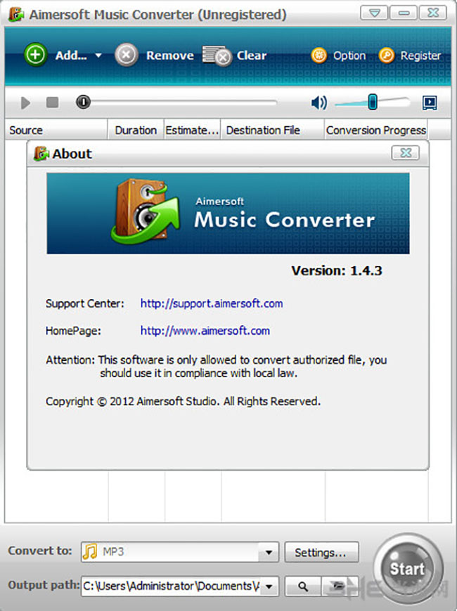 Aimersoft Music Converter截图3