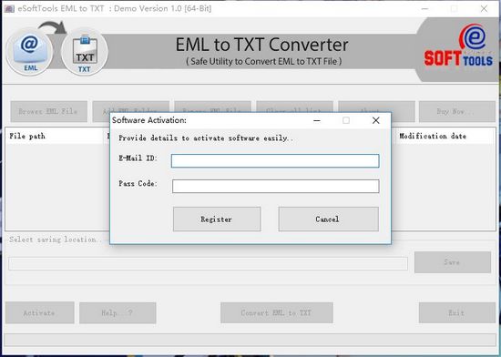 eSoftTools EML to TXT Converter图片1