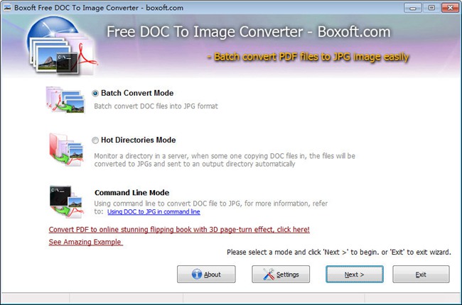 Boxoft Free DOC to Image Converter图