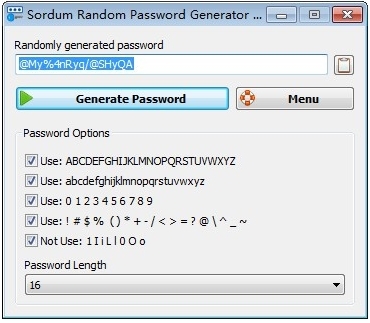 Sordum Random Password Generator软件图片