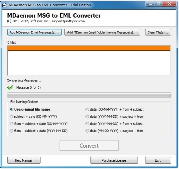 MDaemon MSG to EML Converter软件图片