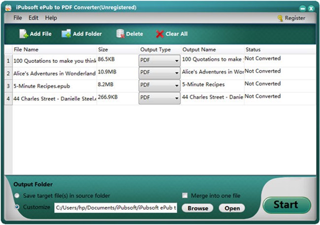 iPubsoft ePub to pdf Converter图