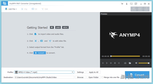 AnyMP4 MXF Converter截图1