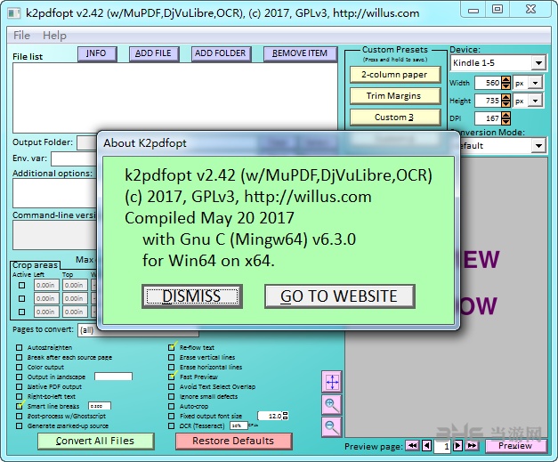 K2pdfopt(kindle电子书排版优化软件)截图1