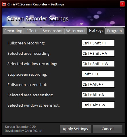 ChrisPC Screen Recorder截图2