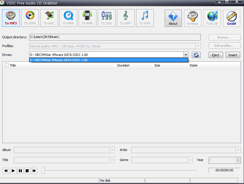 VSDC Free Audio CD Grabber截图2