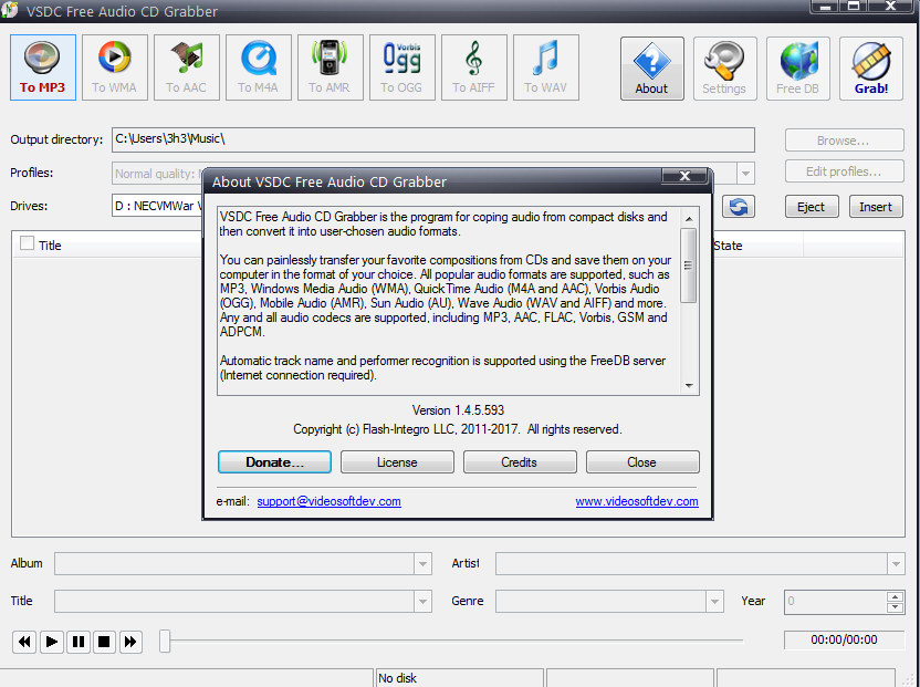 VSDC Free Audio CD Grabber截图3