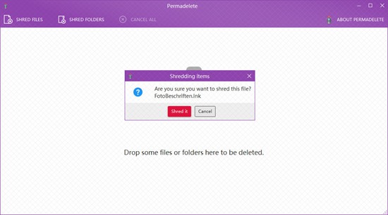 Permadelete(文件彻底删除软件)截图2