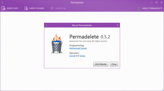 Permadelete(文件彻底删除软件)截图1