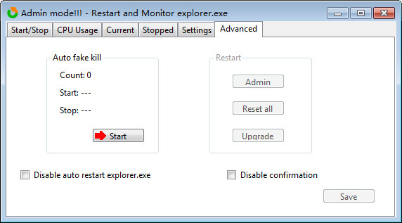 Restart and Monitor Explorer图