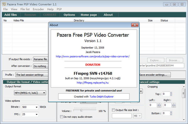 Pazera Free PSP Video Converter图
