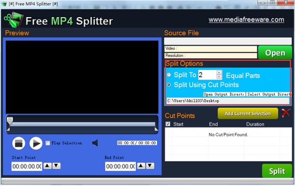 Free Mp4 Splitter截图