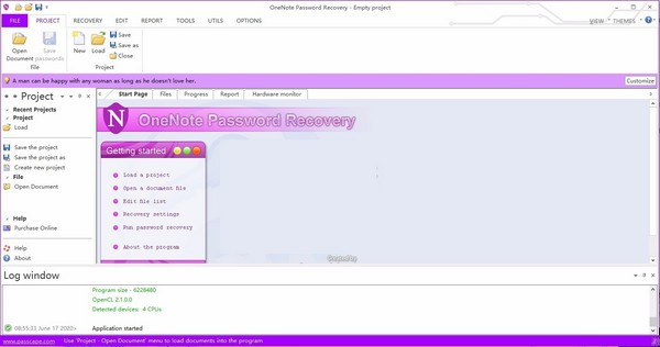 OneNote Password Recovery截图