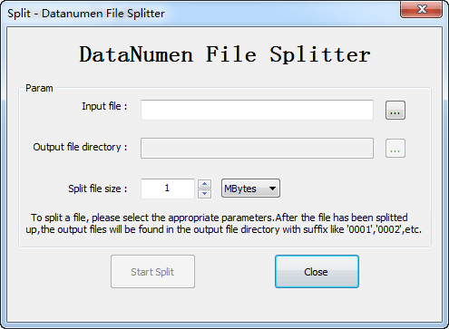 DataNumen File Splitter截图